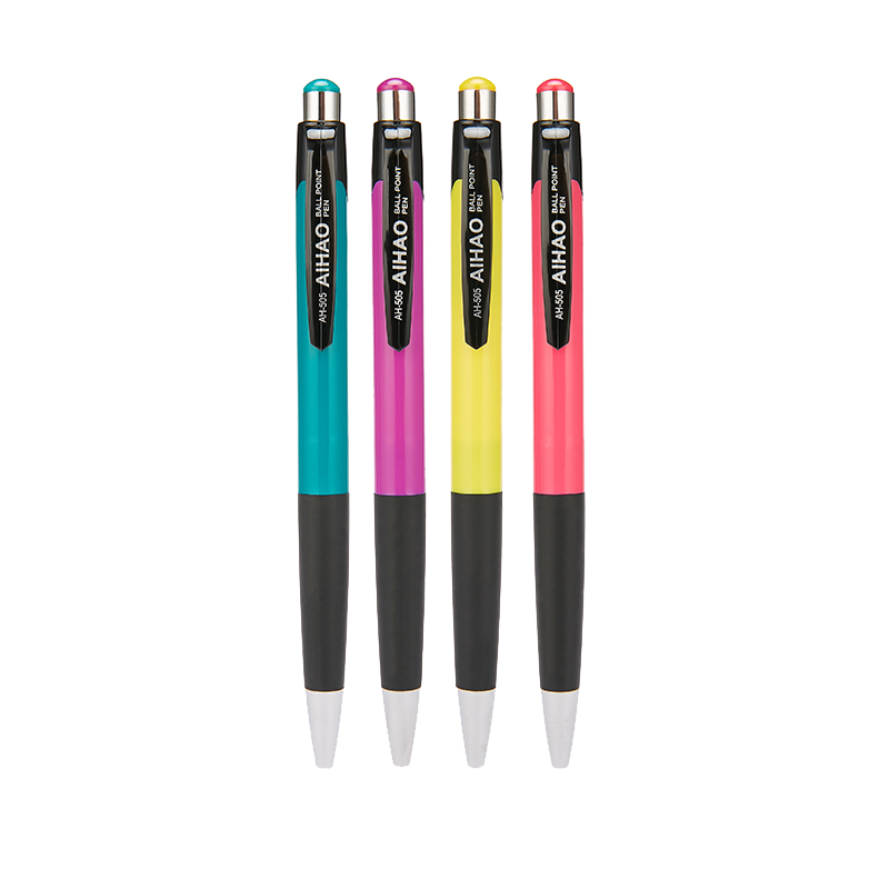 AIHAO 0.7mm Retractable Ballpoint Pen Black Bullet Tip Office Gel Ink Pen Signature Pen 12-Pack AH505