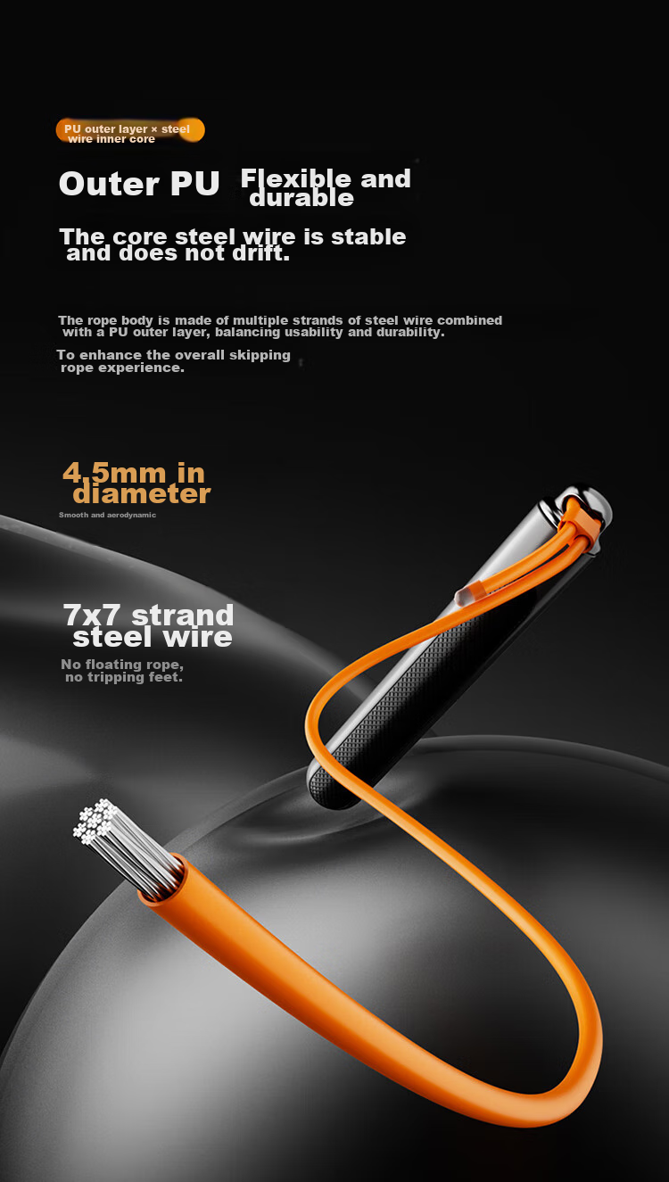 Feilipu Smart Jump Rope, Cordless Jump Rope for Adults, Weight Loss Fitness Fat Burning Specialized Weighted Counting Jump Rope 3703D Starry Gray 7