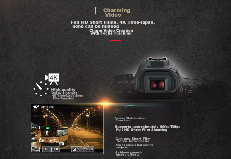Canon [Official Flagship] 6D2 Professional Full-Frame DSLR Camera, 4K Time-Lapse Short Film, High-Definition Portrait Shooting, 6D Second Generation Canon Vintage DSLR Camera Body 10