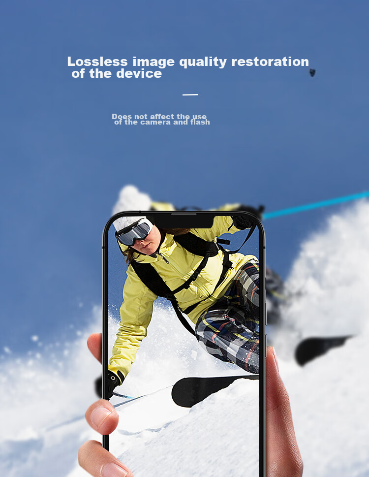 ESCASE IPhone 13 Pro Max/13 Pro Camera Lens Tempered Glass Film, Metal Rear Camera Full Coverage, Ultra-Thin, HD Clear, Wear-Resistant, Eagle Eye Blue Color 9