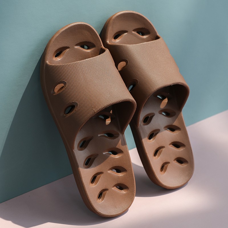 GUOLUOFEI Japanese-Style Slippers for Women, Summer Indoor Home Bathroom Shower Couple Water-Draining Quick-Drying Sandals for Me