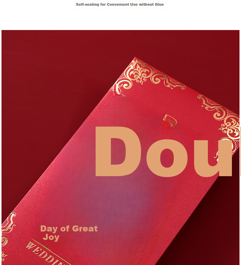 Youxueku Red Envelope, Creative And Personalized New Year Money Packets, Thick Gold-Stamped Red Envelopes for Enterprises, Hundred-Yuan And Thousand-Yuan Denominations, Lucky Red Envelopes, 10-Pack Popular Items 3