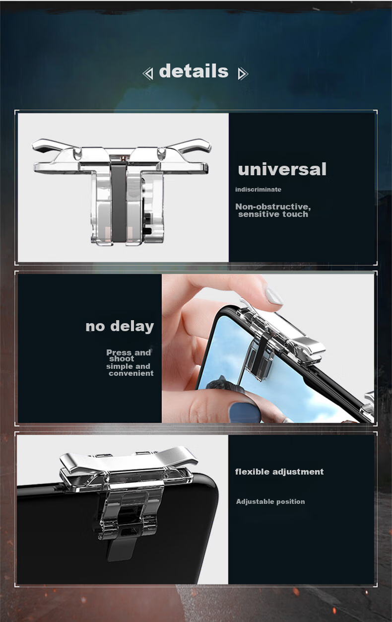 KMaxAI Peace Elite Aiming Assist, Automatic Gun Pressing, Four-Finger Mechanical Buttons, Quick Response, Mobile Game Peripheral GMAJ-XJT Gaming Assist Butto 9
