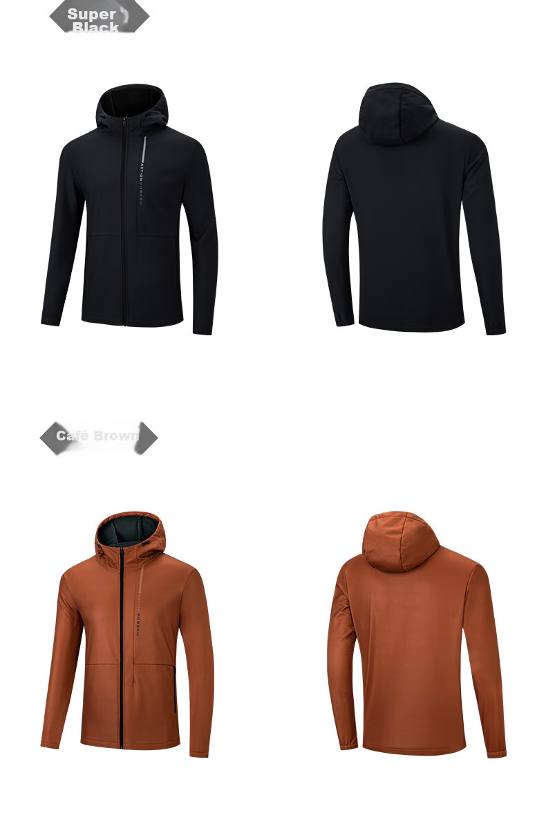 361° Men's Spring Jacket, Triple Protection, Fleece-Lined Sports Casual Windbreaker Fleece Coat, 652544605D-2 37