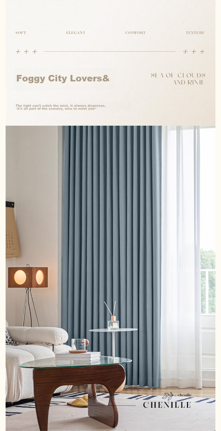 Mihua High-Blackout Curtains Set for Living Room And Bedroom, Thickened Sun Protection, Hook-Back Velvet Fabric, Cream Velvet, 1.5*2.0 Meters 28
