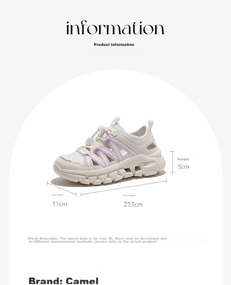 CAMEL Summer Outdoor Casual Sports Women's Shoes, Non-Slip Breathable River Tracing Water Shoes, Beach Sandals F24B303065 21