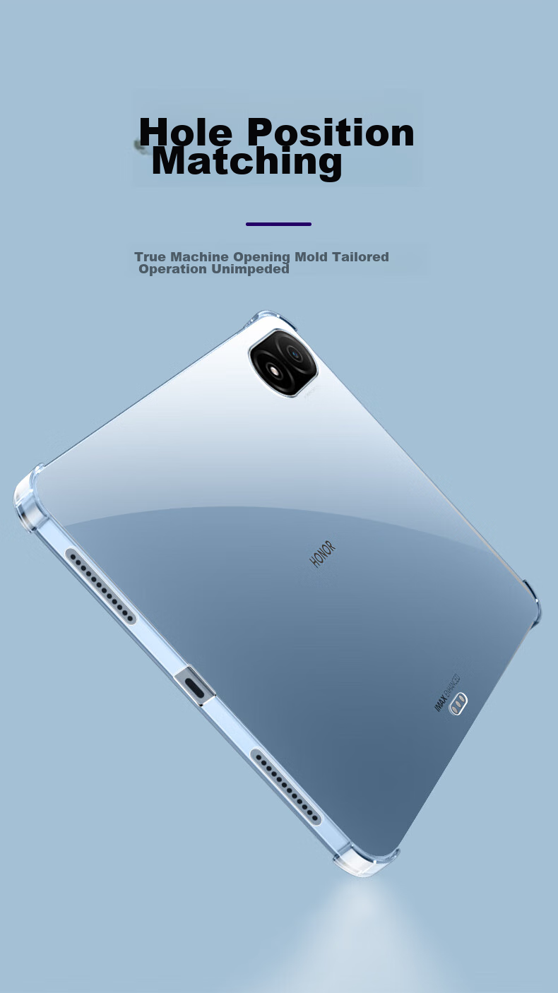 Freeson Protective Case for Honor MagicPad Tablet, 13-Inch Full Coverage Shockproof with Four-Corner Airbags, Anti-Collision Crystal Clear TPU Soft Shell, Transparent 7