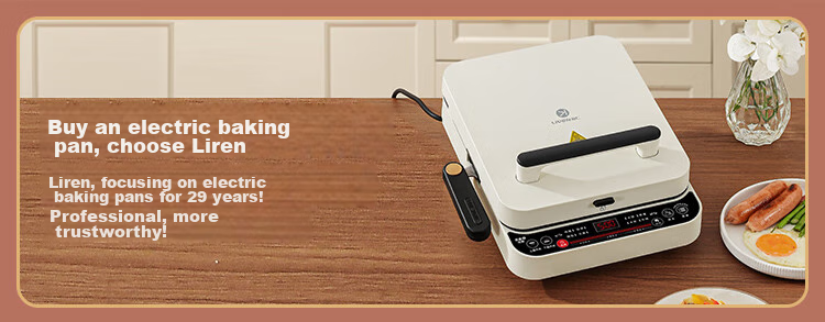 Liven Electric Griddle for Home Use, 35mm Floating Deep Plate, Adjustable Heat, Double-Sided Heating, Grill Pan, Sandwich Breakfast Maker LR-J3031 1