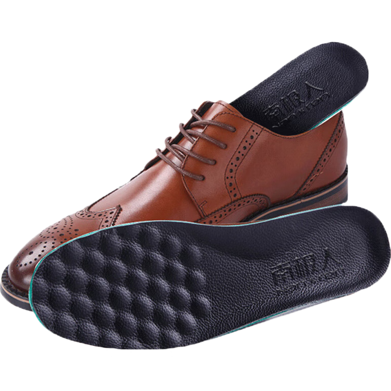 Nanjiren 2 Leather Shoes with Insoles for Men, Business Cowhide Breathable Sweat-Absorbing Shock-Absorbing Elastic Sports Shoes, Black, Size 39-40