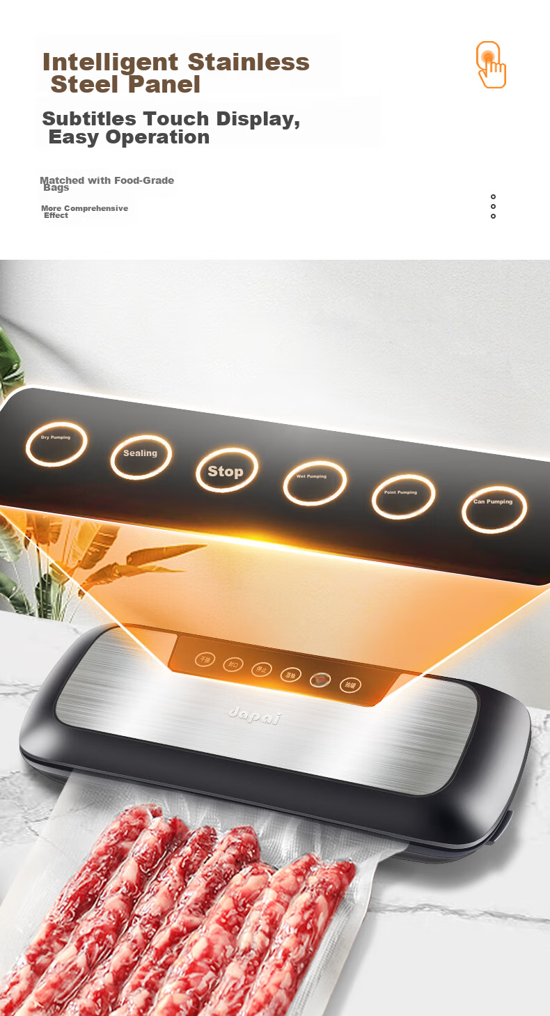 Dapai Vacuum Sealing Machine for Commercial Use, Automatic Vacuum Packaging Cutter with Dual Pumps for Dry And Wet Sealing, Food Preservation Machine 11