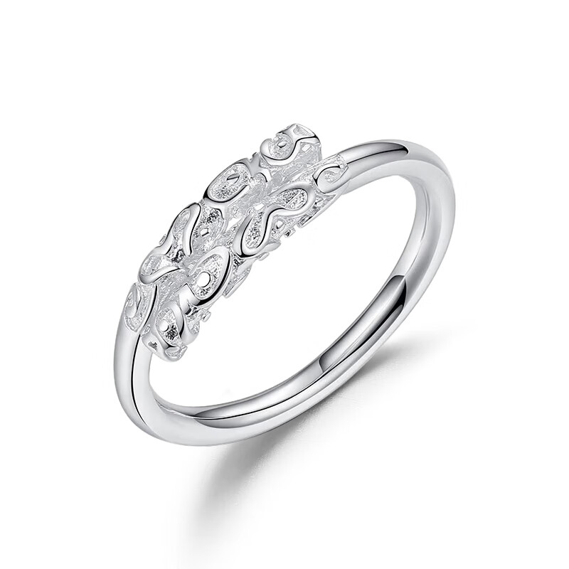 MANHE S999 Sterling Silver Ring for Men, Black Myth: Wukong Adjustable Size Ring, Valentine's Day Gift for Boyfriend Or Husband