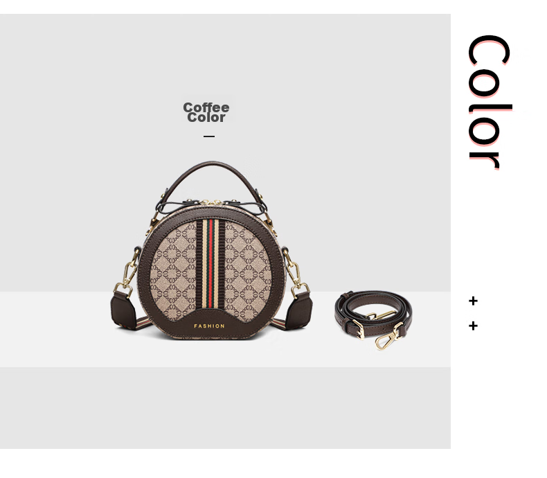 Aiqinghai Handbag, Women's Small Round Bag, Phone Pouch, Crossbody Shoulder Bag, Light Luxury Brand, Birthday And Mother's Day Gift, Practical Present for Mom 3