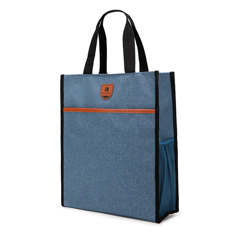 Youbili Student Tutoring Bag, Multifunctional Handbag, Briefcase, Large Capacity Office Document Bag, Elementary School Middle School High School Handheld Tutoring Bag, Vertical Style, 21008A Blue 12