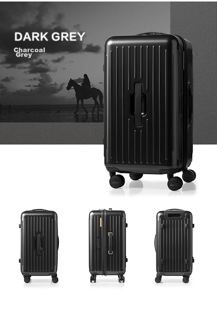 AMERICAN TOURISTER Luggage, 24-Inch Deep Compartment Suitcase, Travel Case with Large Capacity, Password Lock, Celebrity Style, BB5 Blue-Gray Color 20