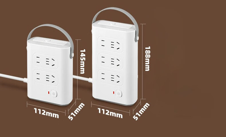 Aleleke Portable Standing Three-Tier Power Strip, 12 Outlets with Master Switch, 3 USB Ports for Charging, Night Light with Three Color Temperatures, Overload Protection, Extension Cord, 1.6m to 2m 21