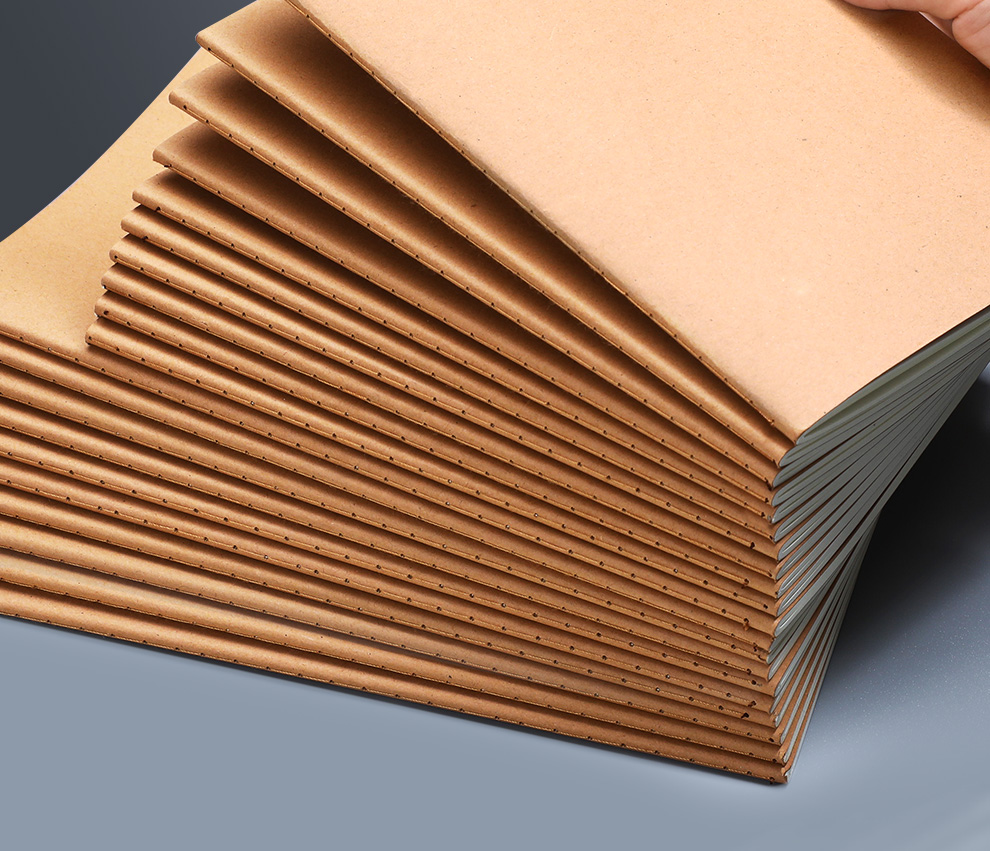 Faramon 6-Pack A5 Kraft Paper Notebooks, Soft Cover with Stitching, Thickened Journal, Office Stationery, Large Size Notebook 2