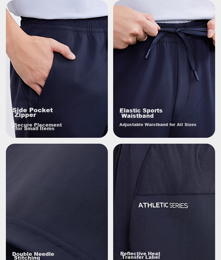 JD Original Men's Sports Pants, Quick-Dry Athletic Casual Trousers, High-Elastic Breathable Running Spring And Summer Fitness Long Pants for Men, Dark Gray 3XL 21