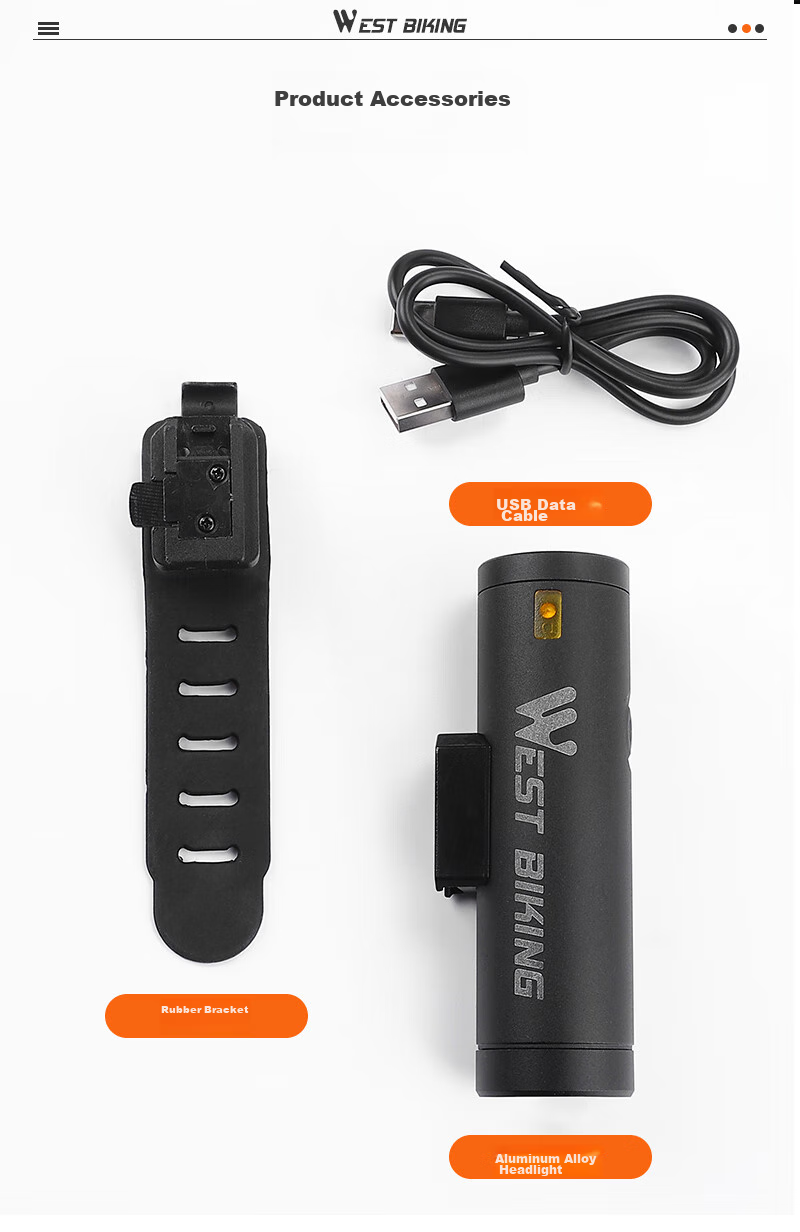 WestBiking Bicycle Light, Type-C Charging Front Light, Night Riding High Beam Flashlight, Waterproof Mountain Bike Cycling Equipment 15