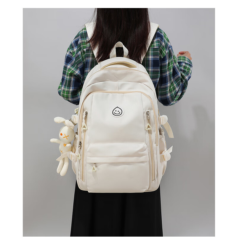 Viney Backpack for Primary, Middle And High School Students, Large Capacity Travel Backpack for Women, Simple Lightweight Laptop Bag for Grades 4-6, Stylish Outdoor Hiking Canvas Bag 8