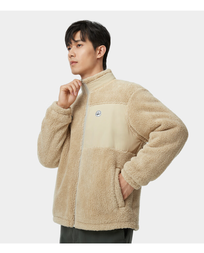 CAMEL Water-Resistant, Oil-Proof, And Waterproof Three-In Hiking Jacket A6B018 Light Mocha Cloud White Men's And Women's Style S 28