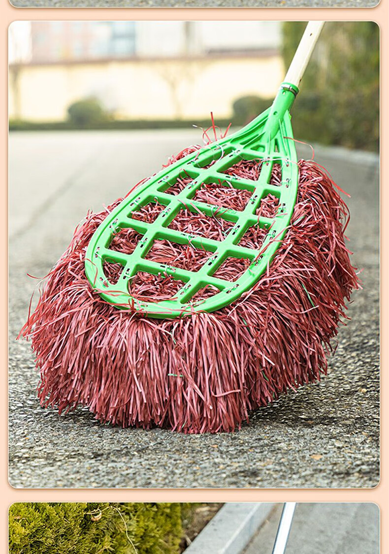 Aoyida Plastic Broom, Large Yard Sweeper, Thick Street Sweeping Broom for Sanitation Workers, Leaf And Dust Broom for Courtyard And Street Cleaning 13