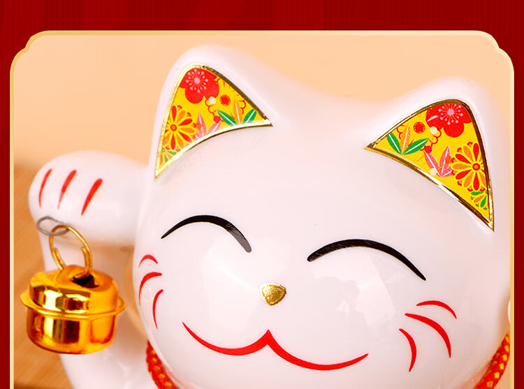 Jidukongjian Lucky Cat, Solar-Powered Automatic Waving Fortune Cat, Living Room Decoration, Housewarming Gift, Business Opening Present, Father's Day Gift 4