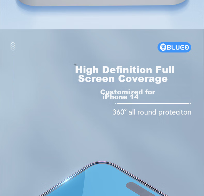 BLUEO [Original Ultra-Clear + New Space Capsule] Tempered Glass Screen Protector for Apple IPhone 17e/16e/14, High-Definition Anti-Drop Anti-Fingerprint Protective Film for IPhone 13/13 Pro 9