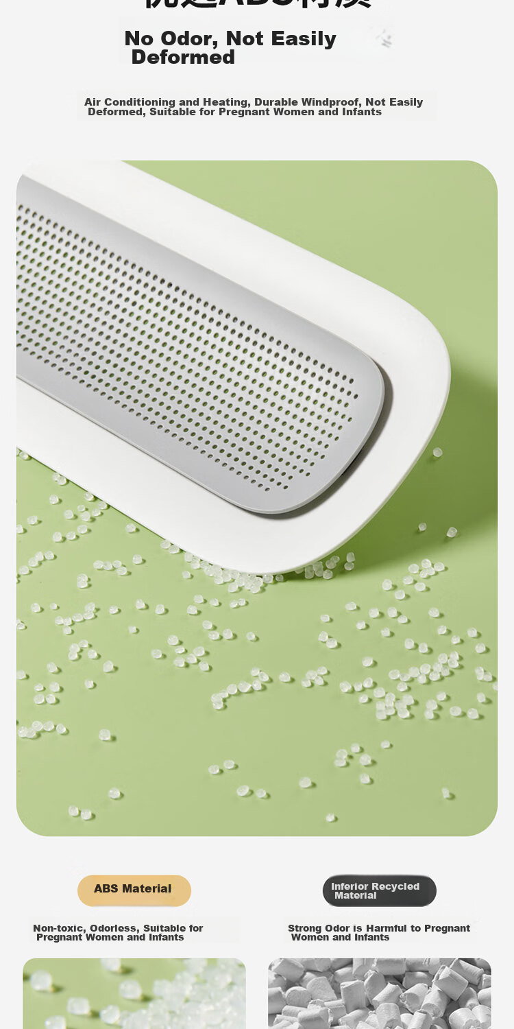 Ecoco Air Conditioner Wind Shield No-Installation Anti-Direct Blow Maternity Cold Air Outlet Hanging Deflector Panel 14