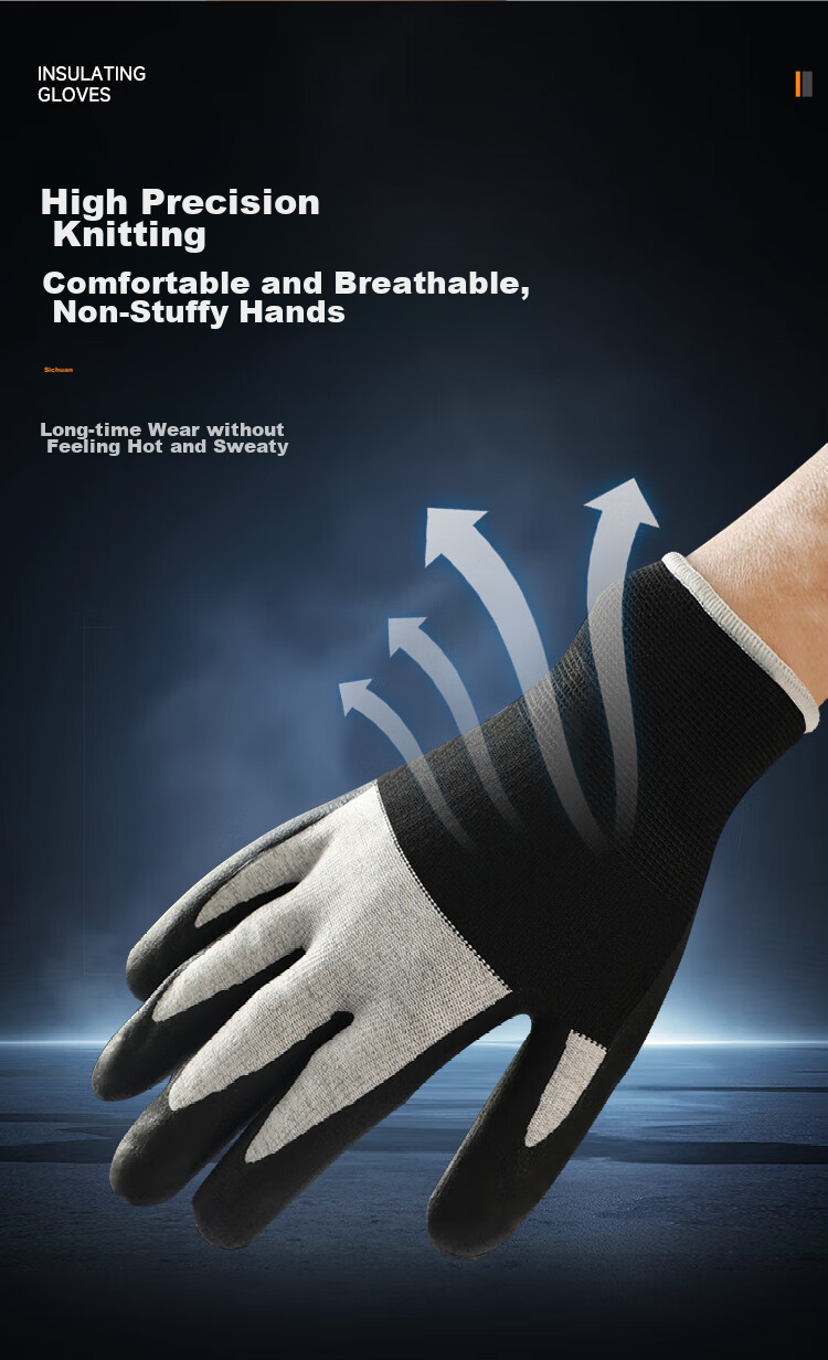 Ams Insulation Gloves, Low-Voltage 400V Electrical Work Anti-Leakage, Anti-Induction, Anti-Electric Shock Specialized, 1 Pair AMS502 5