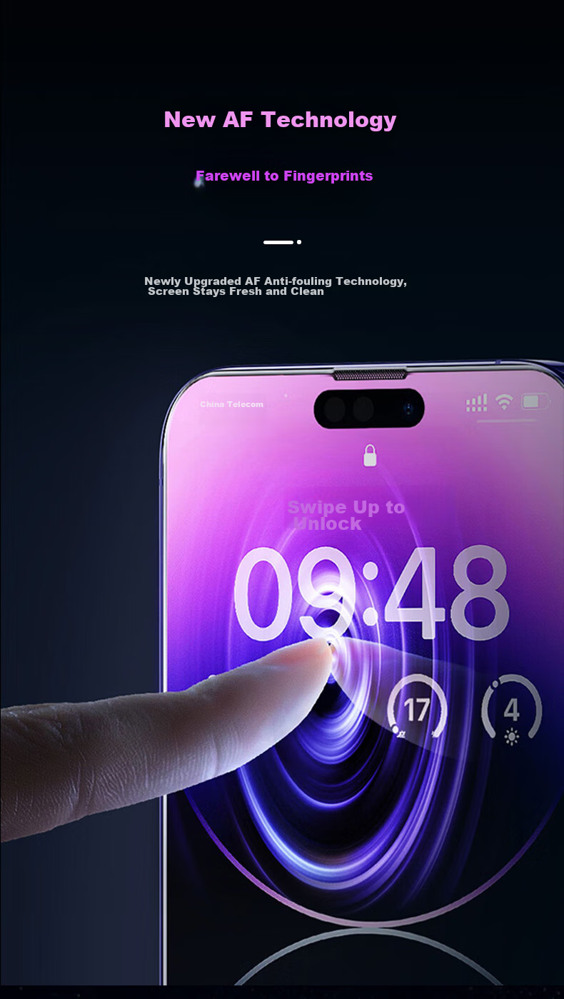 ESR [2 Pieces] Tempered Glass Screen Protector for Apple IPhone 14 Pro, High-Definition Anti-Fingerprint Full Coverage Screen Protector with Dust-Free Installation And No Case Interference 7