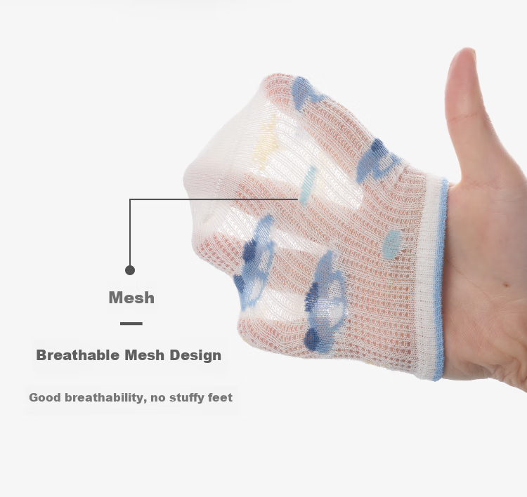 Niduoxiong Children's Socks, Summer Baby Mesh Socks, Loose-Top Thin Cotton Socks for Boys, Newborn Socks for Kids 9