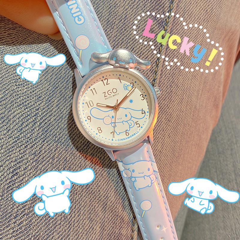 Детские часы ZGO X Sanrio, водонепроницаемые кварцевые часы для девочек, синие, 273