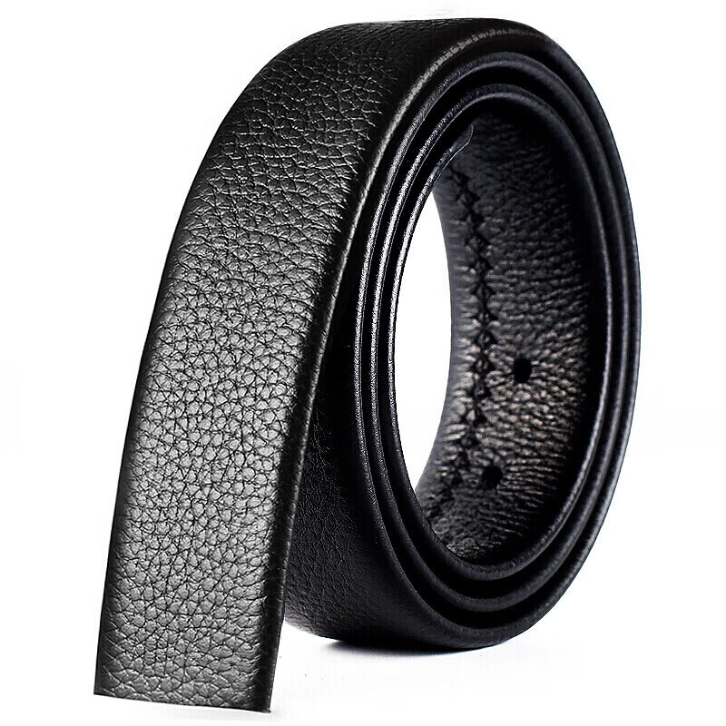 CARTELO Men's Belt, Top-Grain Leather, No Buckle, Waist Belt with Pin Buckle, Single-Belt Body, Gift