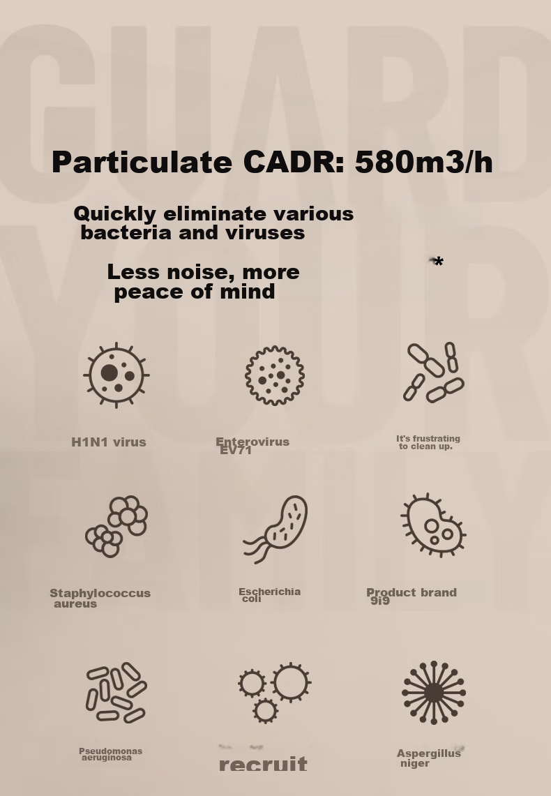 352 Air Purifier Removes Formaldehyde, Disinfects, Eliminates Bacteria, And Reduces Smog And Odors Smart Digital Display Home Use X66C Original Filter [Accessory] 14