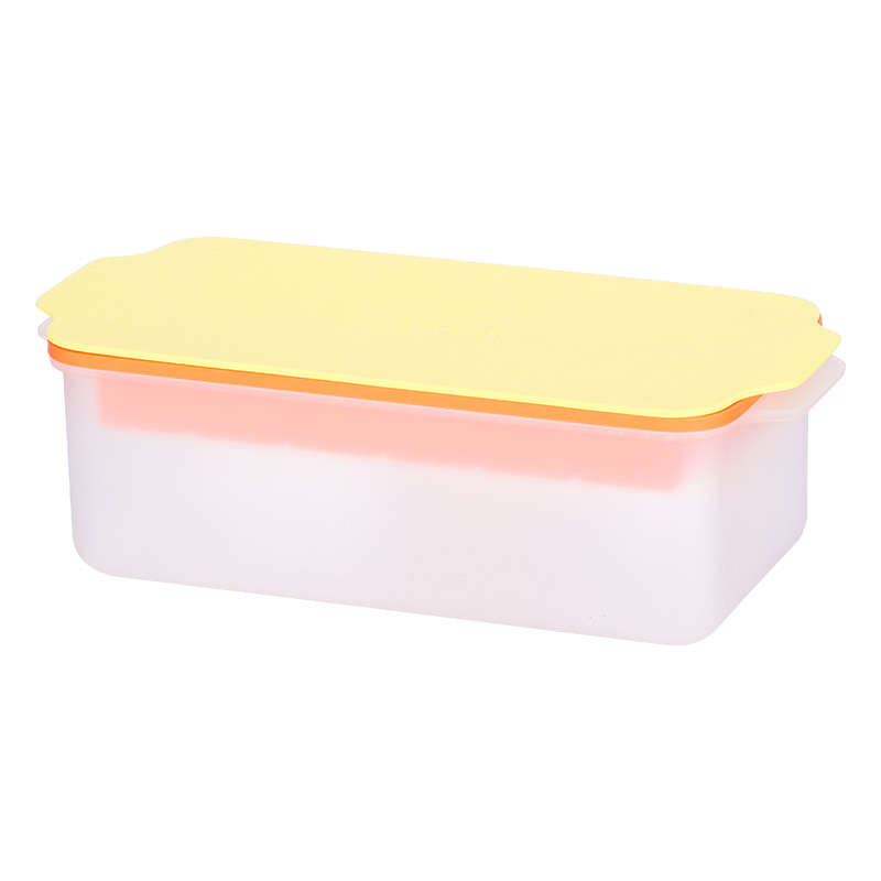 LOCK&LOCK Three-In Silicone Ice Cube Tray, Food-Grade Baby Food Container, Ice Cube Mold, Freezer Box with 18 Compartments