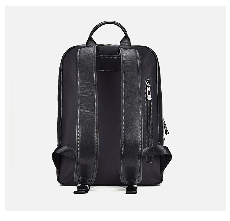 Hush Puppies Business Backpack for Men, Large Capacity Genuine Leather Backpack, 14-Inch Laptop Bag, Cowhide Travel Birthday Gift 12