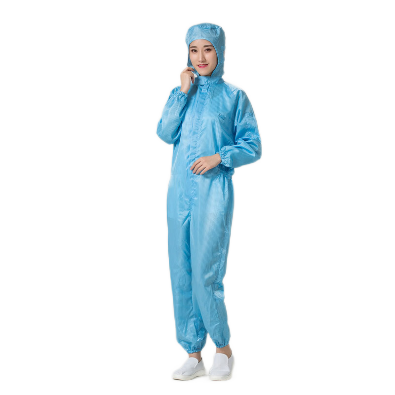 Qingxiao Dust-Free Suit, Anti-Static And Dustproof One-Piece Coverall, Blue 4XL, Cleanroom Protective Workwear for Painting