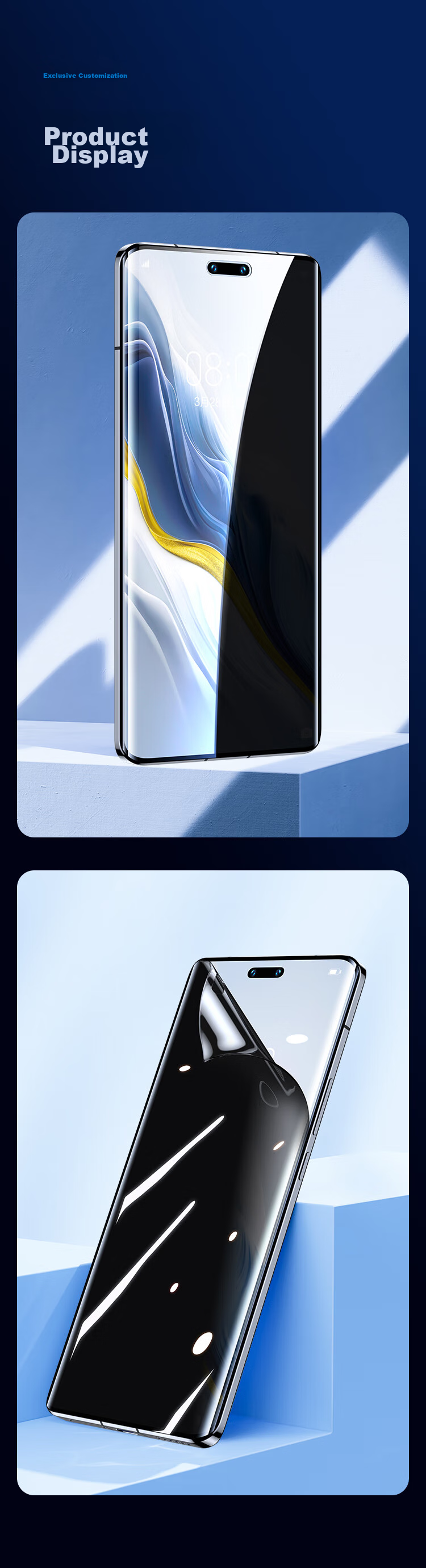 BIAZE [Privacy Screen Protector 2 Pieces] for Honor Magic6Pro Hydrogel Soft Film, Magic6 Ultimate Edition Phone Screen Protector, Anti-Peeping HD Non-Tempered Full Screen Protection JM947 12