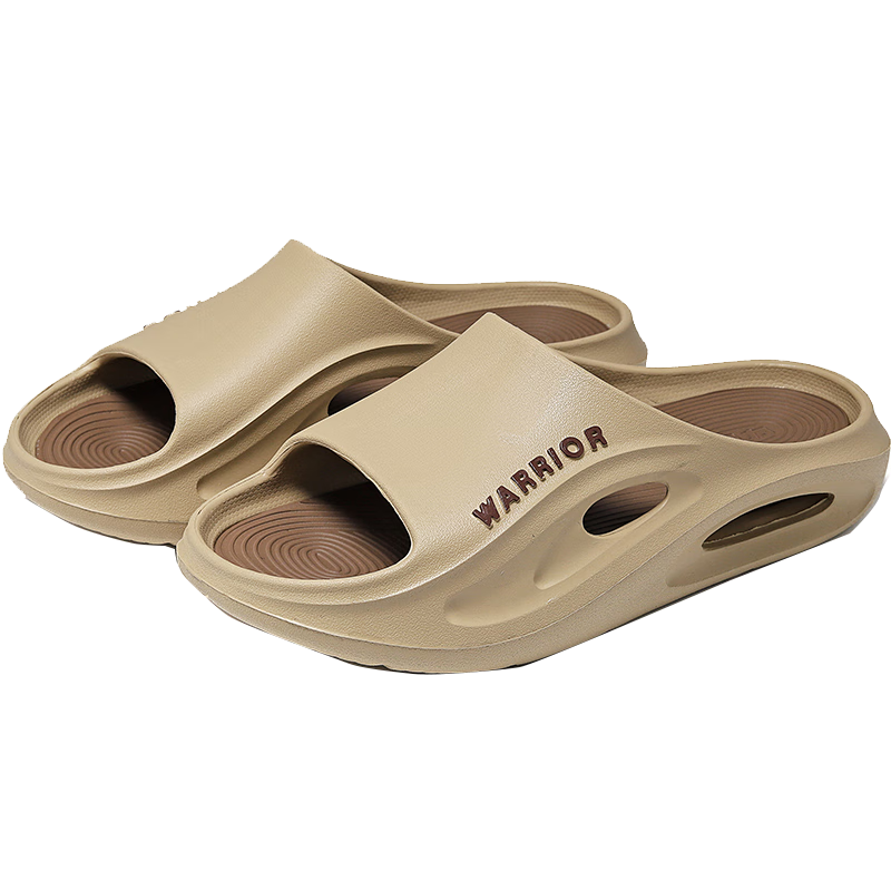 Huili Men's Slippers for Home And Outdoor Wear, All Seasons Non-Slip Sandals for Beach, HL02331 Khaki Color Size 44-45