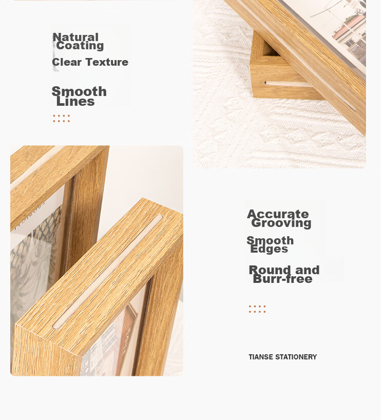 TIANSE 7-Inch Double-Sided Transparent Photo Frame, Plant Specimen Frame, Photo Book Frame, Paper-Cutting Frame, Double-Sided Transparent Glass Leaf Specimen Frame, Display Stand, Embossed Showcase Frame TS-6507 13
