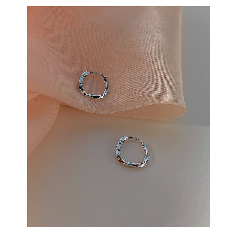 MIMORE Mobius Silver Stud Earrings for Women, Luxurious And Niche High-End Feel, 2026 New Style Earrings, Birthday Gift for Girlfriend Or Wife 3