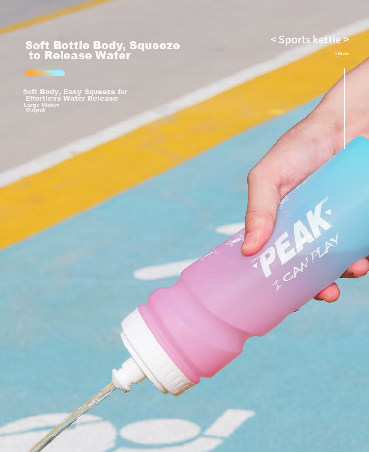 PEAK Cycling Water Bottle for Mountain And Road Bikes, Outdoor Sports Hydration Cup 750ML Pink-White Gradient 4