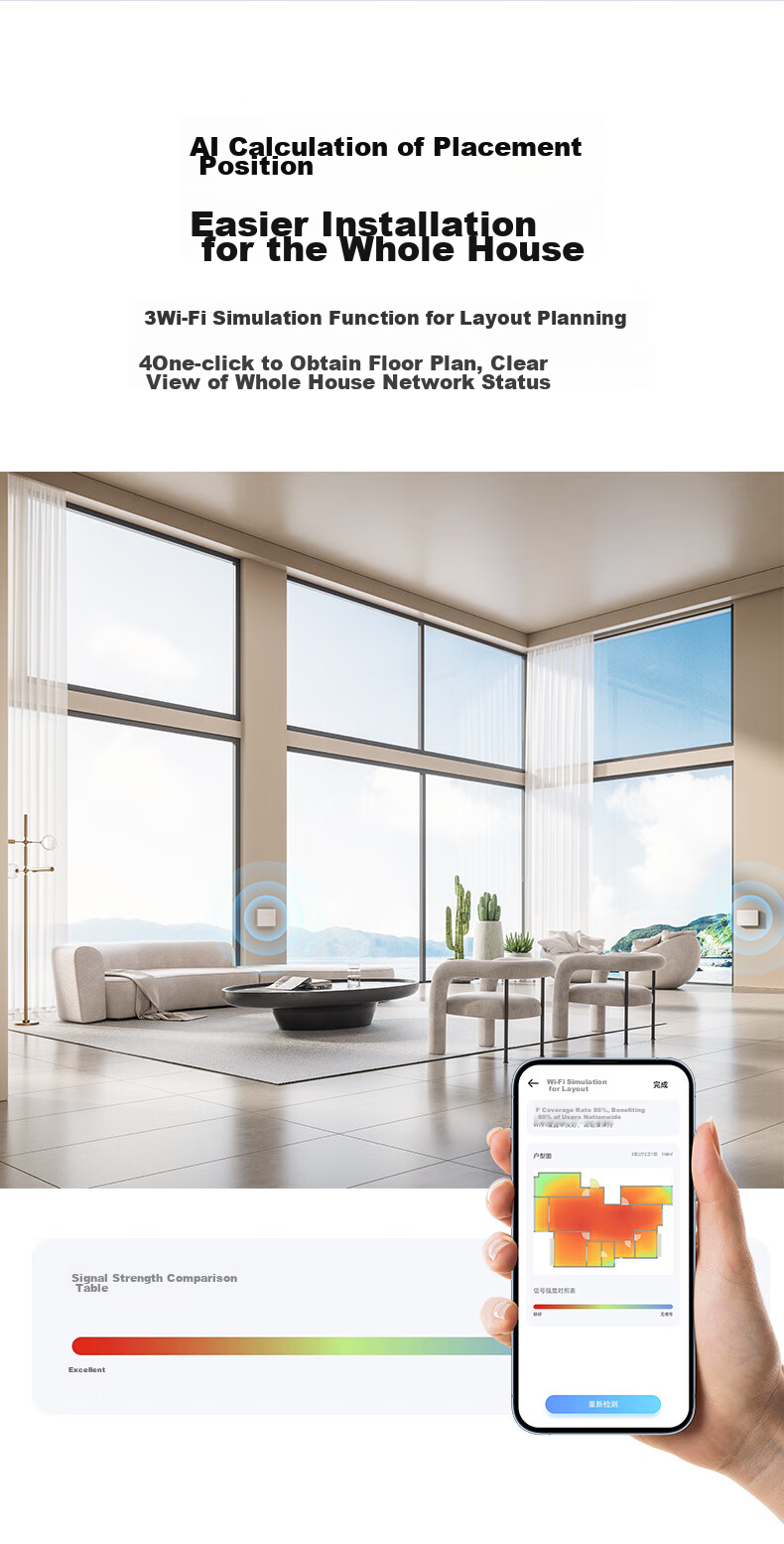 ZTE Xingyun MAX Full 2.5G Main Router, Wired And Wireless, Whole House Coverage without Blind Spots, AC+AP Wall-Penetrating King, Surveillance Network Splitter Switch, Ethernet Splitter 5