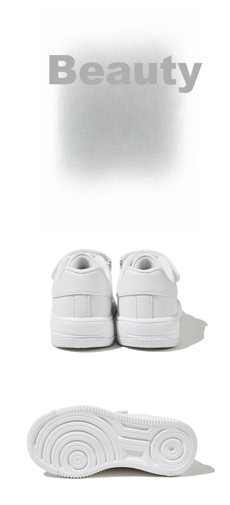 Belle Children's Shoes, Kids' Sneakers, White Shoes for Boys And Girls, Breathable Sports Shoes, Spring And Autumn School Casual Shoes, White Color, Size 37 17