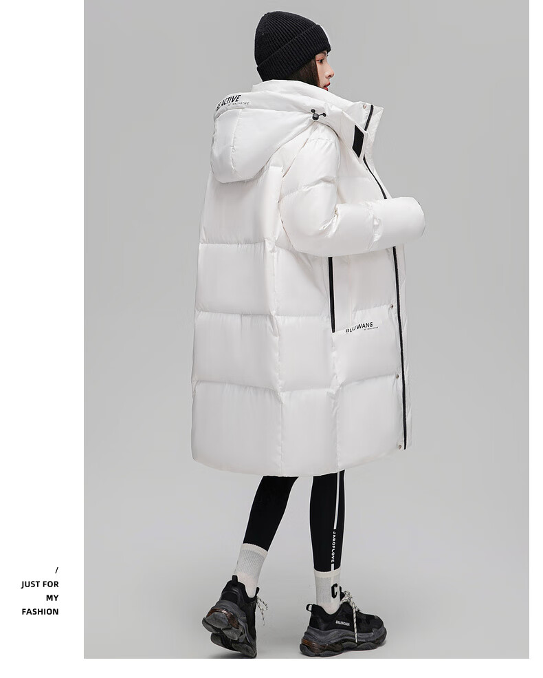 Yalu Women's Mid-Length down Jacket, 2025 New Winter Style, Red Warm Korean Fashion Casual Hooded Coat for Wome 33