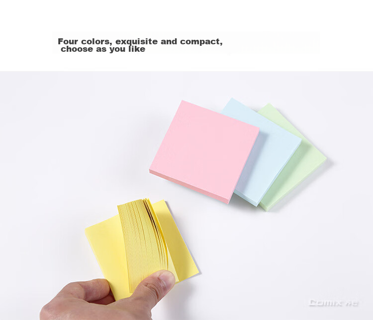 COMIX Sticky Notes/Notepad/Pad/Note Pads (76x76mm), 12 Books/1200 Sheets, D6002, Random Color 7