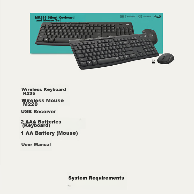 Logitech MK295 [Enterprise Grade] Wireless Keyboard And Mouse Combo, Ultra-Thin for Office Desktop And Laptop, Business Purchase, Black [Bulk Order Discount] 8