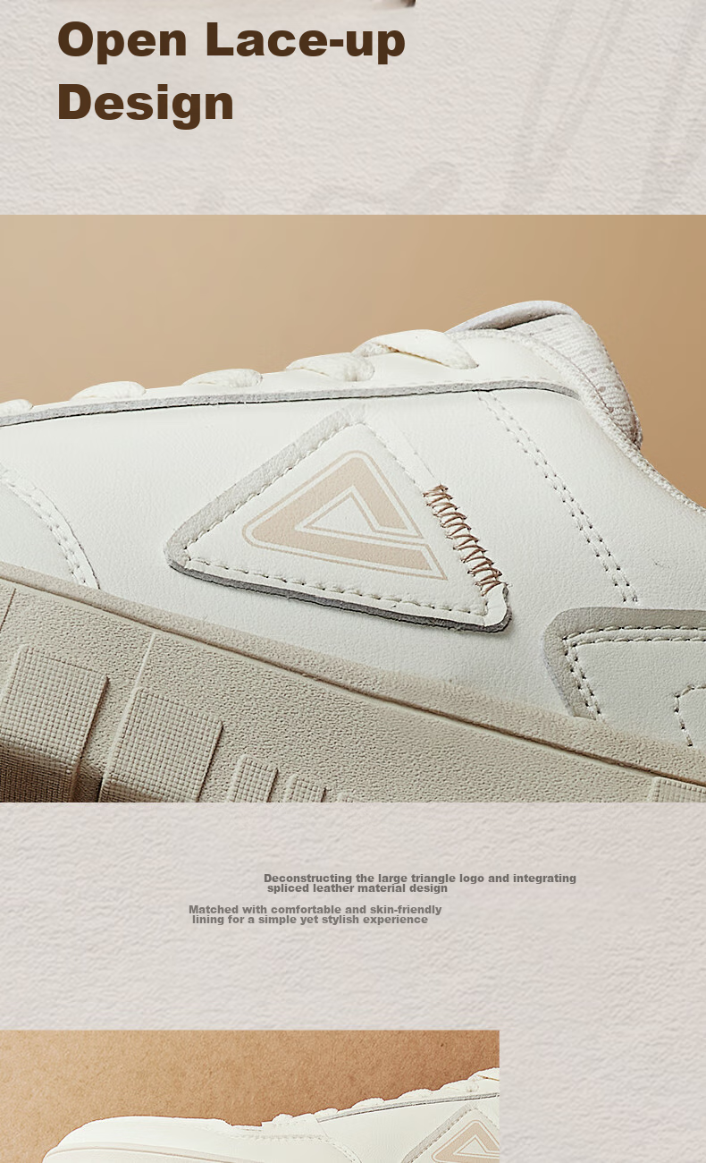 PEAK Men's Sneakers, Summer Low-Top Casual Shoes, Air Force One Style White Shoes, Versatile Sports Shoes for Men DB531127 6