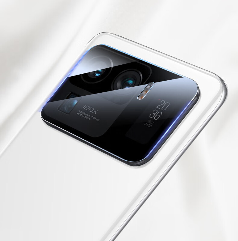 ESCASE Xiaomi 11 Ultra Phone Camera Lens Protector, Flexible Curved Edge Tempered Glass Film for Camera Protection, Anti-Scratch, High Definition Clear Anti-Drop 6