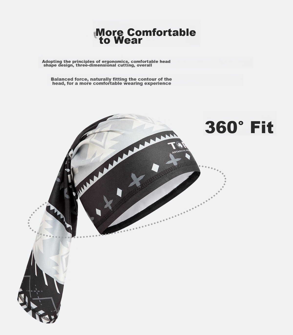 TOREAD Headscarf Autumn Winter Outdoor Warm Unisex Windproof Cycling Face Mask TELLCM90752 Beige Print 4